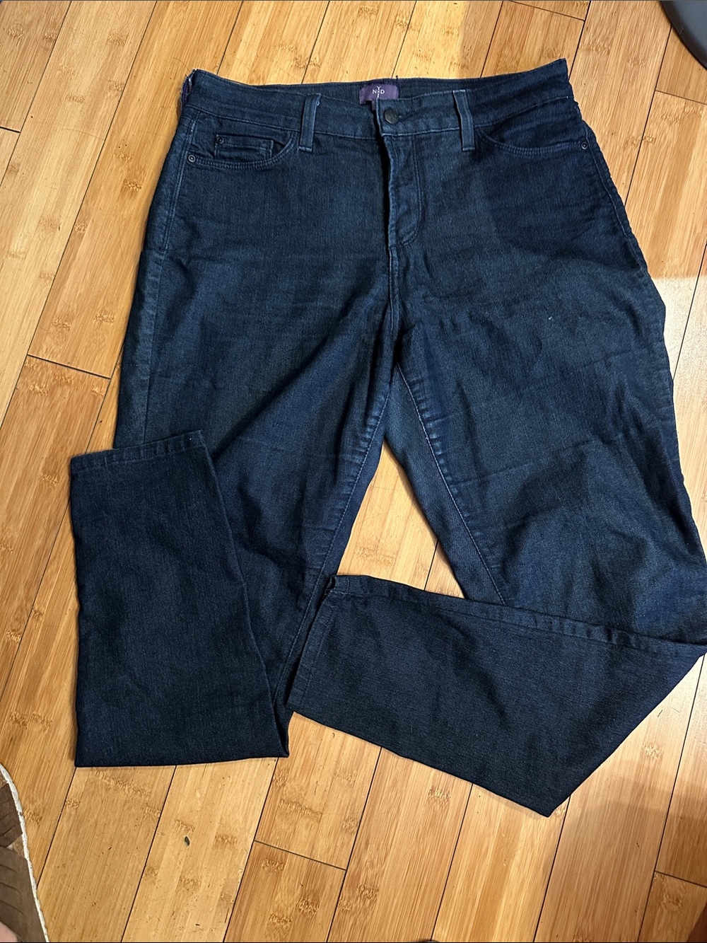 NYDJ Women's Skinny Jeans in Dark Blue Indigo Sz 12 crystal pockets